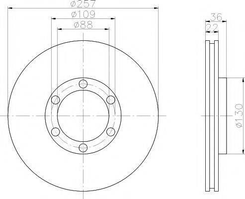 HELLA PAGID 8DD355104711 гальмівний диск