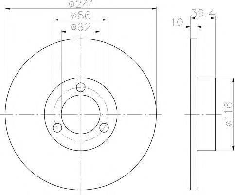 HELLA PAGID 8DD355100311 гальмівний диск