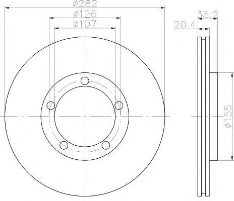 HELLA PAGID 8DD355100011 гальмівний диск