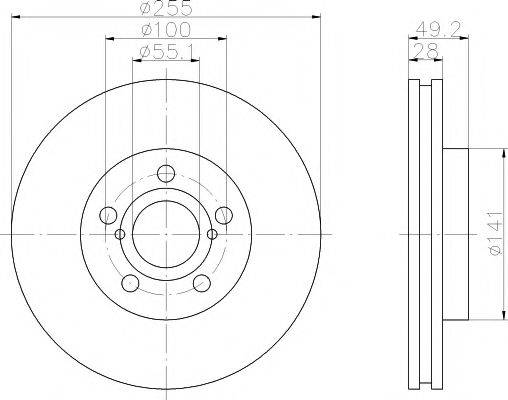 HELLA PAGID 8DD355106321 гальмівний диск