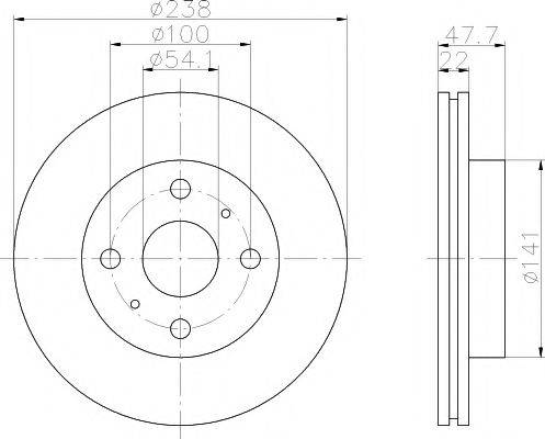 HELLA PAGID 8DD355104881 гальмівний диск