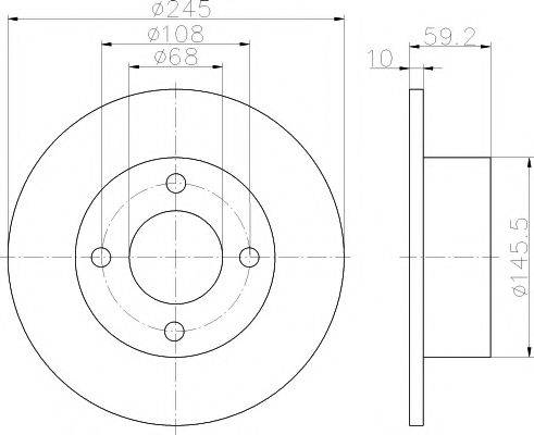 HELLA PAGID 8DD355100601 гальмівний диск