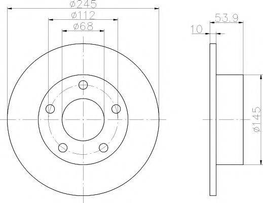 HELLA PAGID 8DD355105911 гальмівний диск