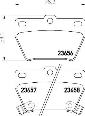 HELLA PAGID 8DB355010521 Комплект гальмівних колодок, дискове гальмо