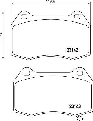 HELLA PAGID 8DB355010681 Комплект гальмівних колодок, дискове гальмо