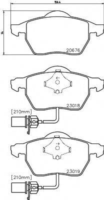 HELLA PAGID 8DB355010731 Комплект гальмівних колодок, дискове гальмо