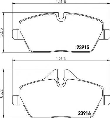 HELLA PAGID 8DB355011261 Комплект гальмівних колодок, дискове гальмо