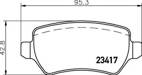 HELLA PAGID 8DB355011361 Комплект гальмівних колодок, дискове гальмо