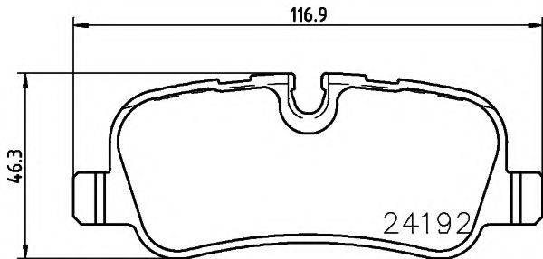 HELLA PAGID 8DB355016181 Комплект гальмівних колодок, дискове гальмо