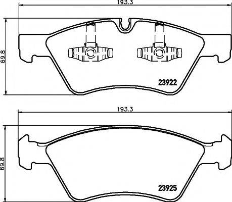 HELLA PAGID 8DB355012011 Комплект гальмівних колодок, дискове гальмо