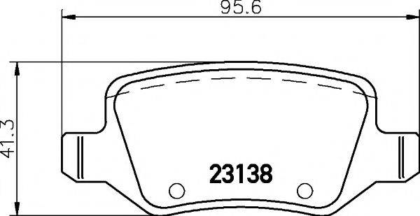 HELLA PAGID 8DB355018531 Комплект гальмівних колодок, дискове гальмо