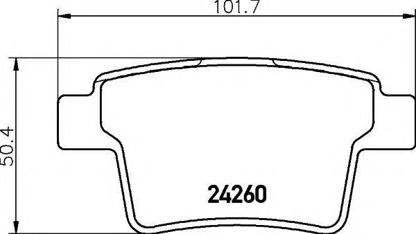 HELLA PAGID 8DB355012171 Комплект гальмівних колодок, дискове гальмо