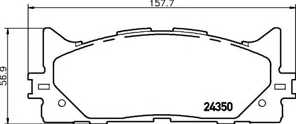 HELLA PAGID 8DB355012401 Комплект гальмівних колодок, дискове гальмо