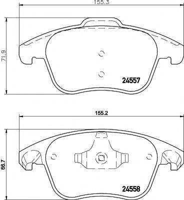 HELLA PAGID 8DB355013351 Комплект гальмівних колодок, дискове гальмо