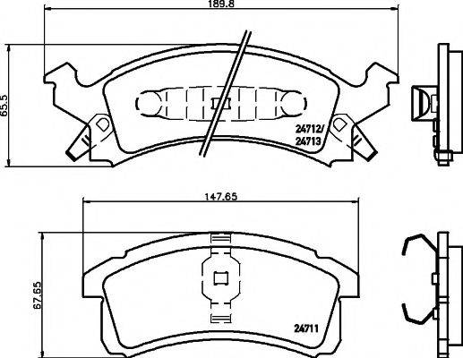 HELLA PAGID 8DB355014261 Комплект гальмівних колодок, дискове гальмо