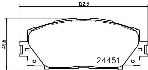 HELLA PAGID 8DB355016191 Комплект гальмівних колодок, дискове гальмо