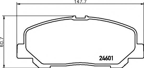 HELLA PAGID 8DB355014391 Комплект гальмівних колодок, дискове гальмо