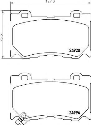 HELLA PAGID 8DB355015411 Комплект гальмівних колодок, дискове гальмо