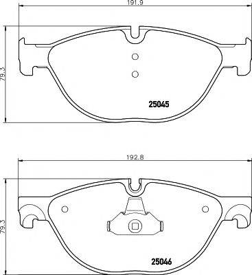 HELLA PAGID 8DB355015251 Комплект гальмівних колодок, дискове гальмо