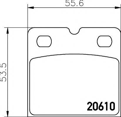 HELLA PAGID 8DB355005301 Комплект гальмівних колодок, дискове гальмо