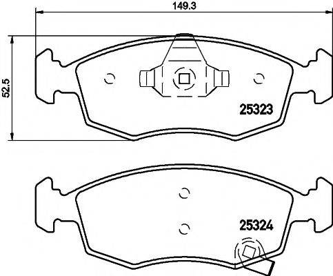 HELLA PAGID 8DB355016231 Комплект гальмівних колодок, дискове гальмо