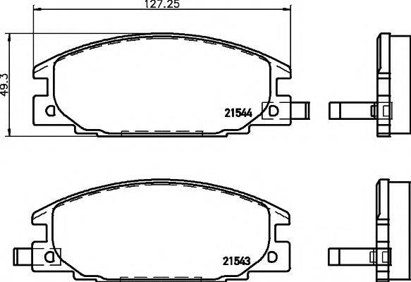 HELLA PAGID 8DB355016341 Комплект гальмівних колодок, дискове гальмо