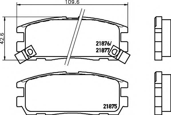 HELLA PAGID 8DB355016621 Комплект гальмівних колодок, дискове гальмо