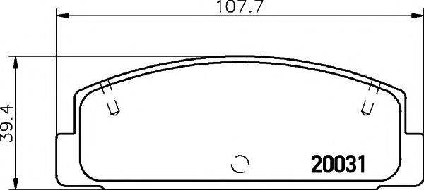 HELLA PAGID 8DB355016761 Комплект гальмівних колодок, дискове гальмо