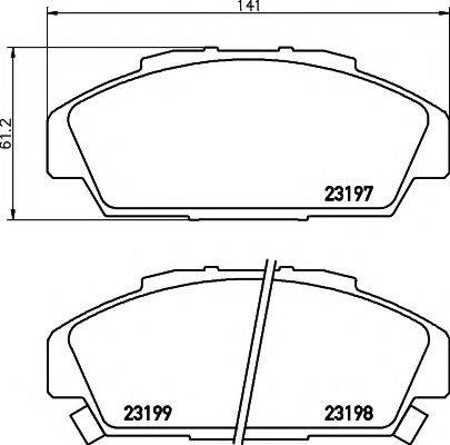 HELLA PAGID 8DB355016851 Комплект гальмівних колодок, дискове гальмо