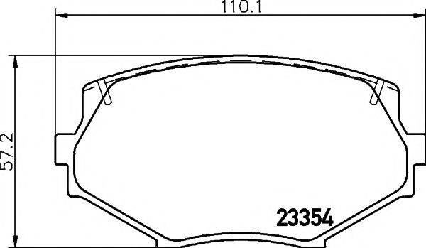 HELLA PAGID 8DB355016861 Комплект гальмівних колодок, дискове гальмо