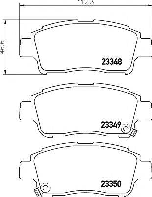 HELLA PAGID 8DB355017071 Комплект гальмівних колодок, дискове гальмо