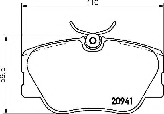 HELLA PAGID 8DB355017601 Комплект гальмівних колодок, дискове гальмо