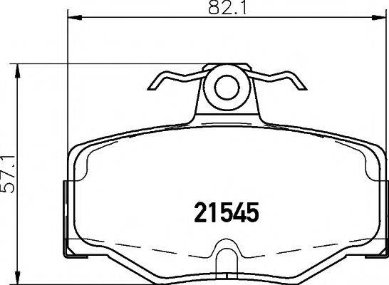 HELLA PAGID 8DB355018021 Комплект гальмівних колодок, дискове гальмо