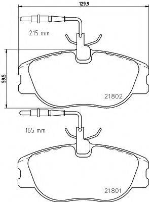 HELLA PAGID 8DB355018171 Комплект гальмівних колодок, дискове гальмо