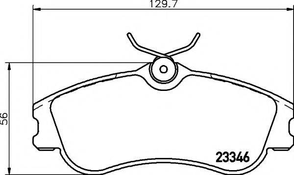 HELLA PAGID 8DB355018541 Комплект гальмівних колодок, дискове гальмо