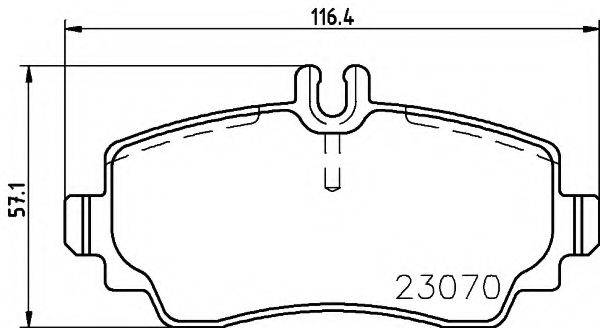 HELLA PAGID 8DB355018881 Комплект гальмівних колодок, дискове гальмо