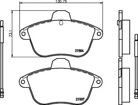 HELLA PAGID 8DB355019081 Комплект гальмівних колодок, дискове гальмо