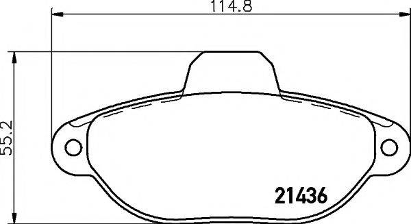 HELLA PAGID 8DB355019931 Комплект гальмівних колодок, дискове гальмо