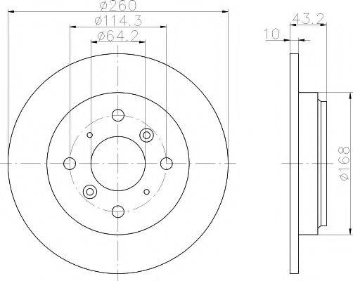 HELLA PAGID 8DD355108691 гальмівний диск