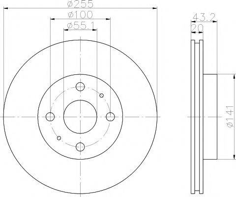 HELLA PAGID 8DD355108881 гальмівний диск