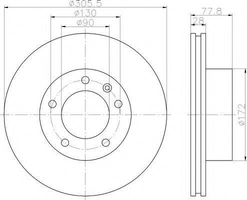 HELLA PAGID 8DD355108921 гальмівний диск