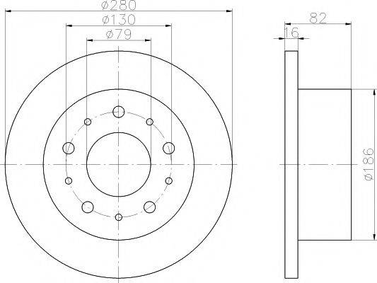 HELLA PAGID 8DD355108971 гальмівний диск