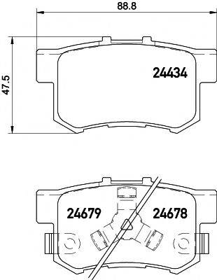 HELLA PAGID 8DB355020021 Комплект гальмівних колодок, дискове гальмо