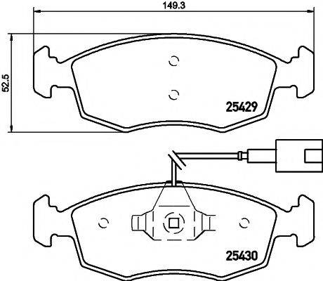 HELLA PAGID 8DB355019651 Комплект гальмівних колодок, дискове гальмо