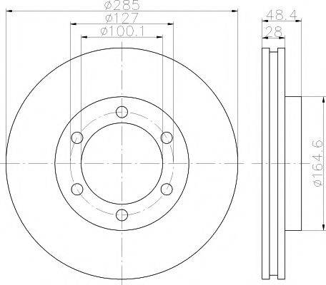 HELLA PAGID 8DD355118001 гальмівний диск