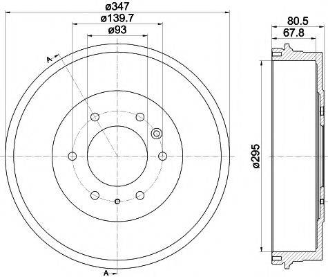 HELLA PAGID 8DT355301831 Гальмівний барабан