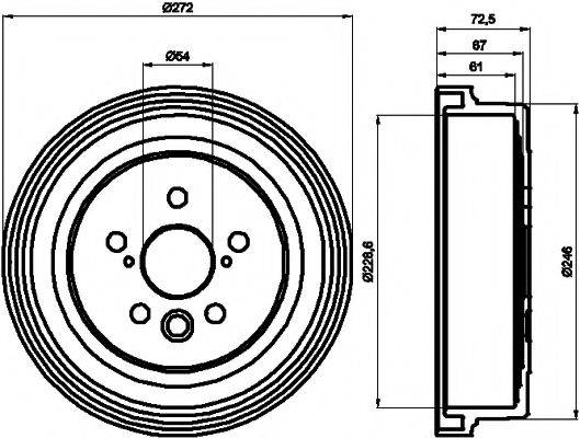 HELLA PAGID 8DT355302331 Гальмівний барабан