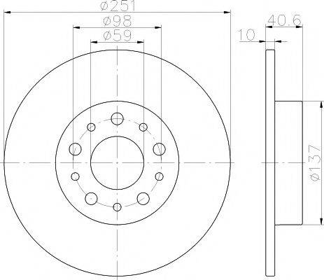 HELLA PAGID 8DD355118071 гальмівний диск