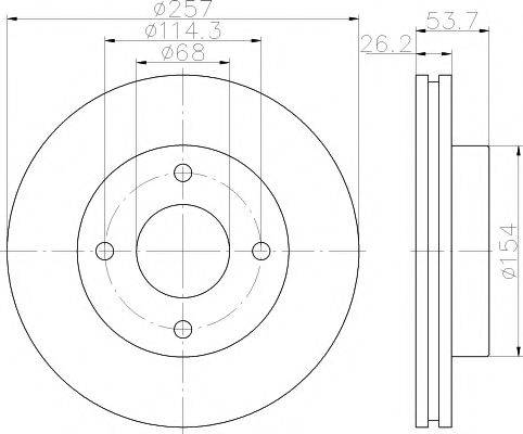 HELLA PAGID 8DD355118571 гальмівний диск