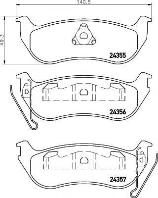 HELLA PAGID 8DB355020631 Комплект гальмівних колодок, дискове гальмо